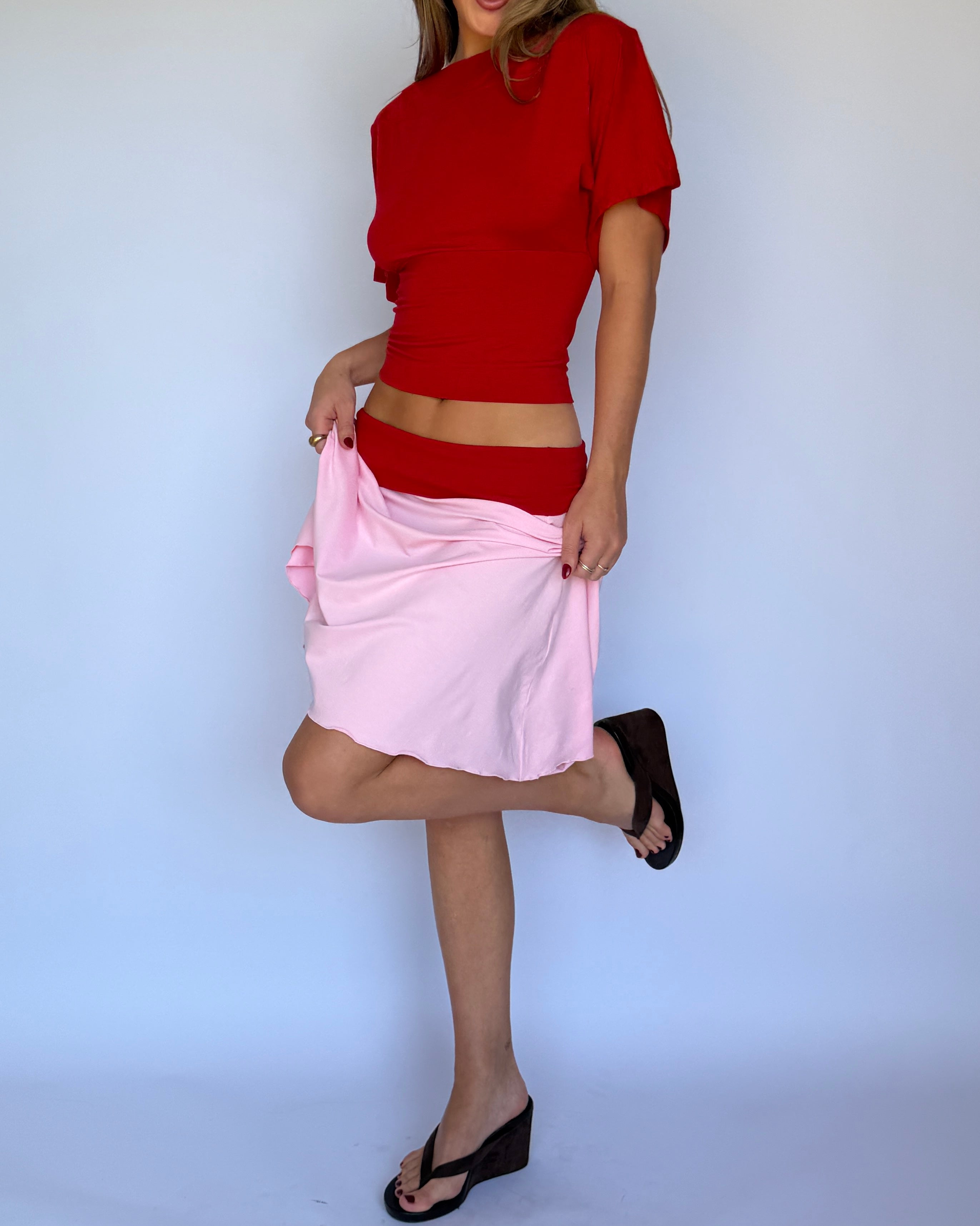 Lucy Midi Skirt - Sorbet